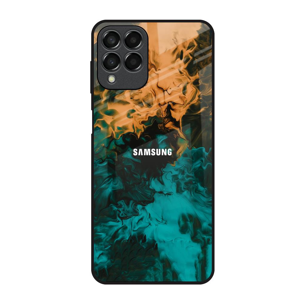 Watercolor Wave Samsung Galaxy M33 5G Glass Back Cover Online