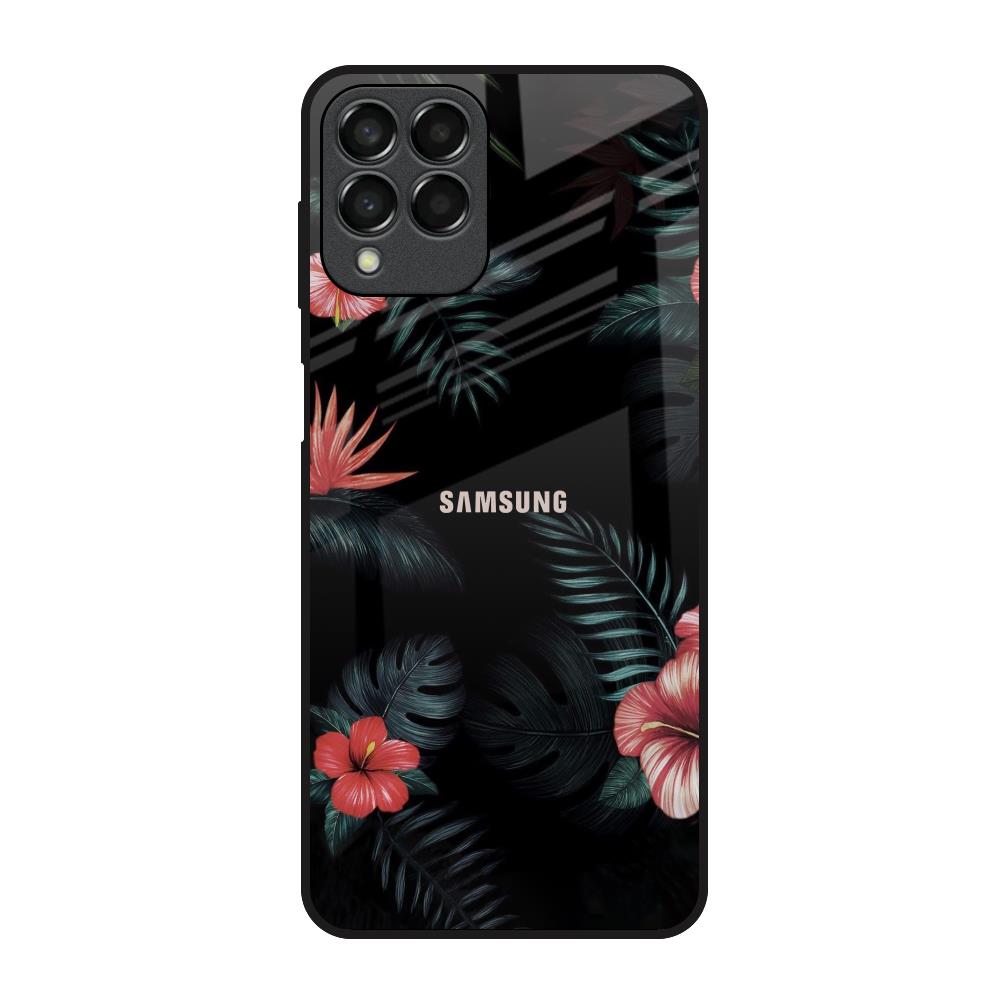 Tropical Art Flower Samsung Galaxy M33 5G Glass Back Cover Online