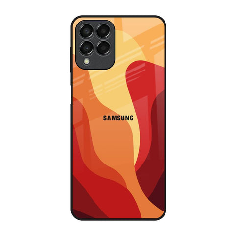 Magma Color Pattern Samsung Galaxy M33 5G Glass Back Cover Online