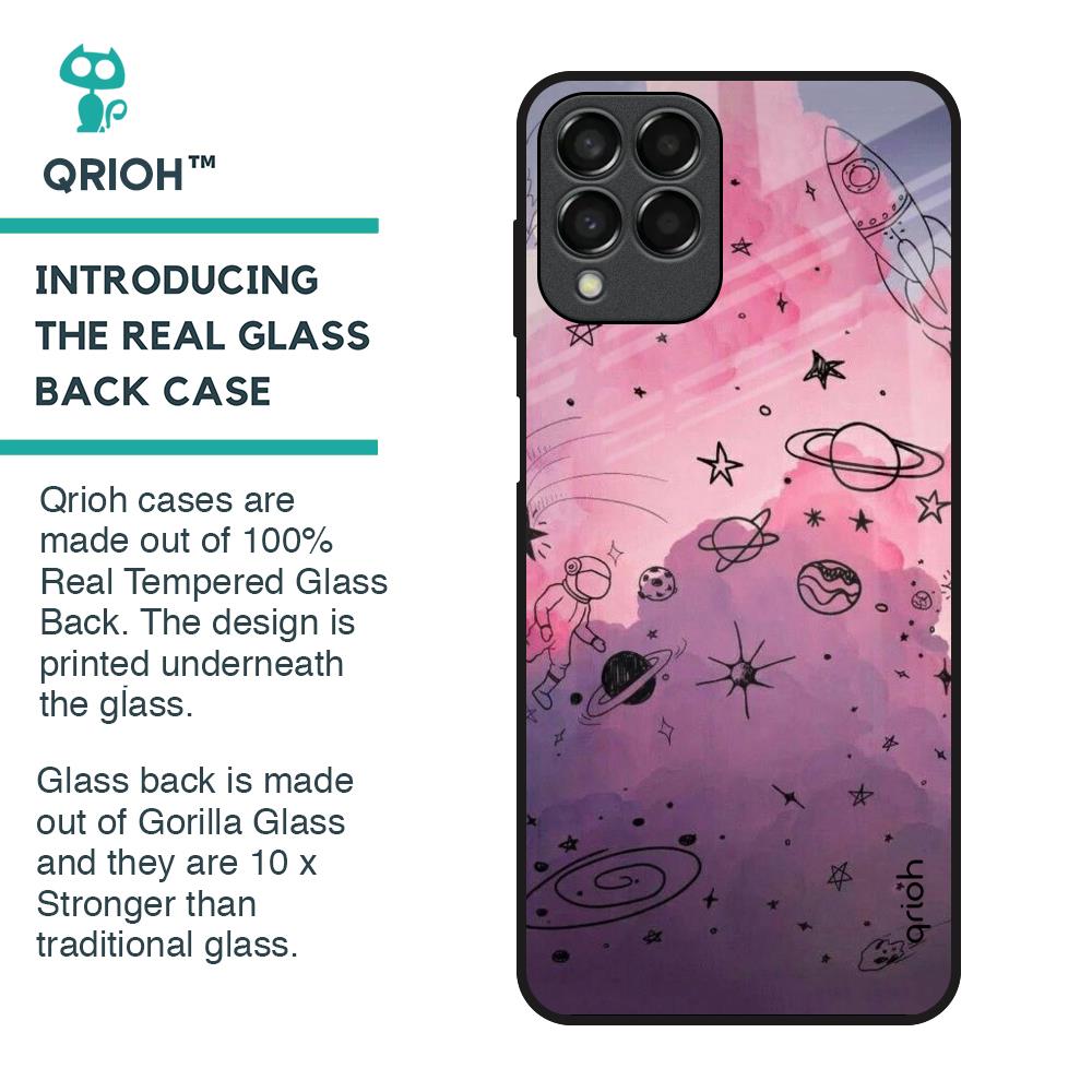 Space Doodles Glass Case for Samsung Galaxy M33 5G