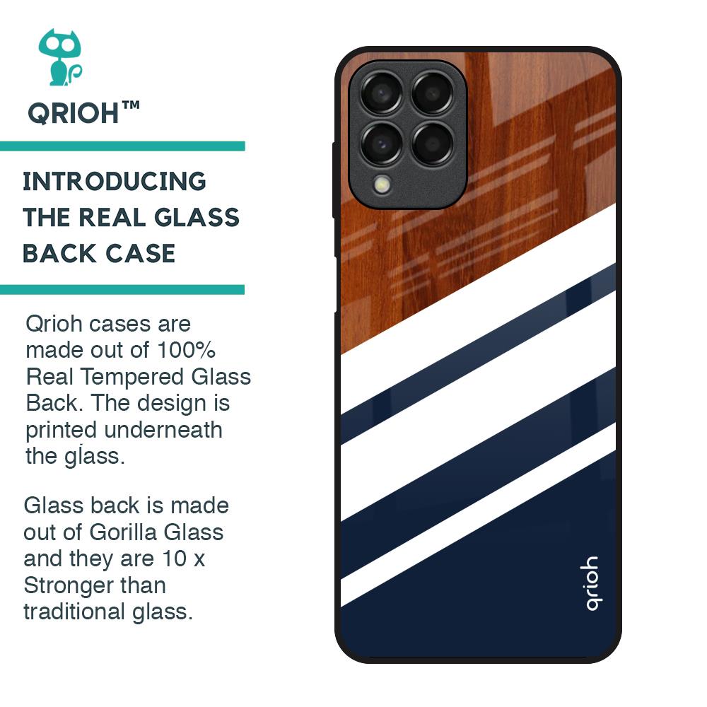 Bold Stripes Glass Case for Samsung Galaxy M33 5G
