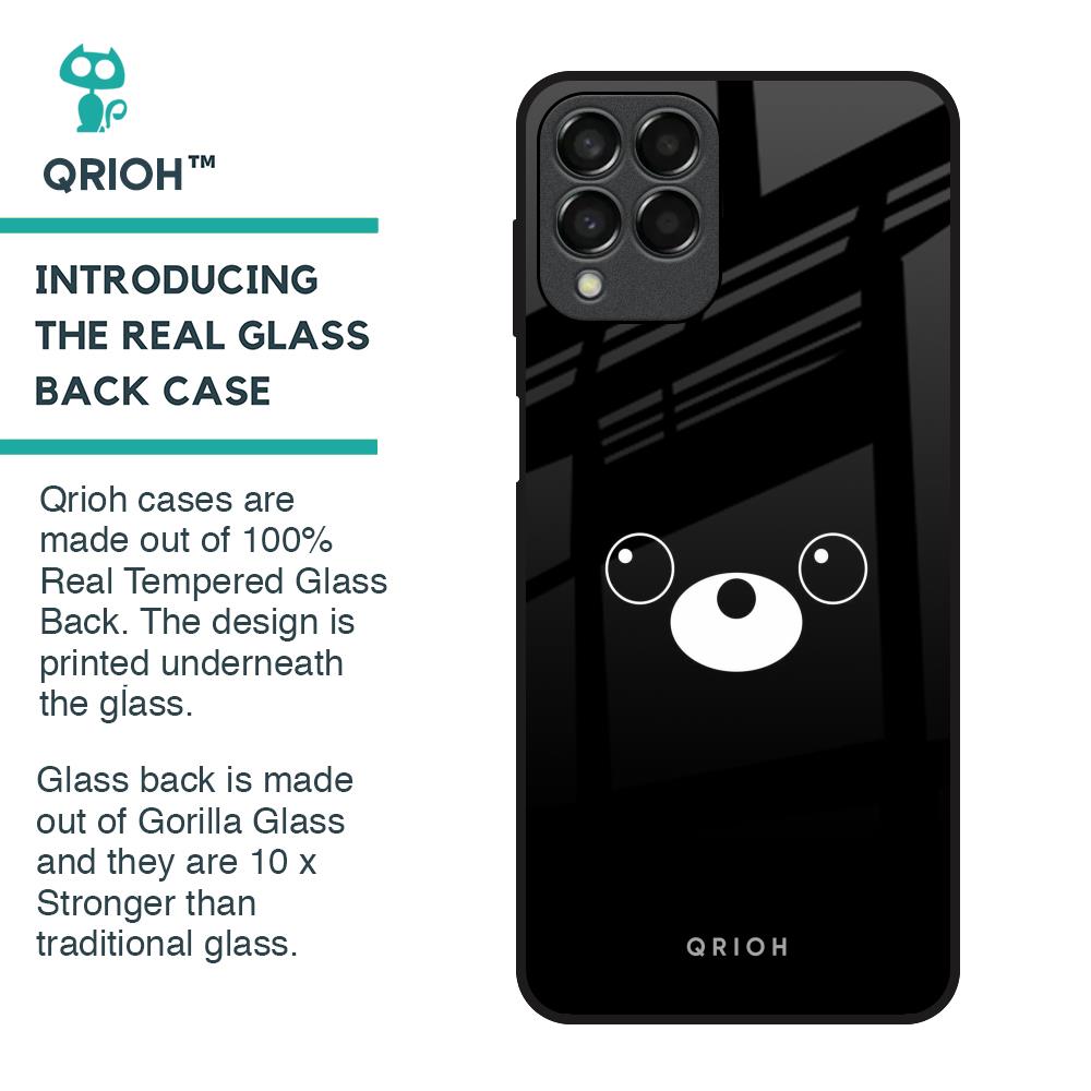 Cute Bear Glass Case for Samsung Galaxy M33 5G