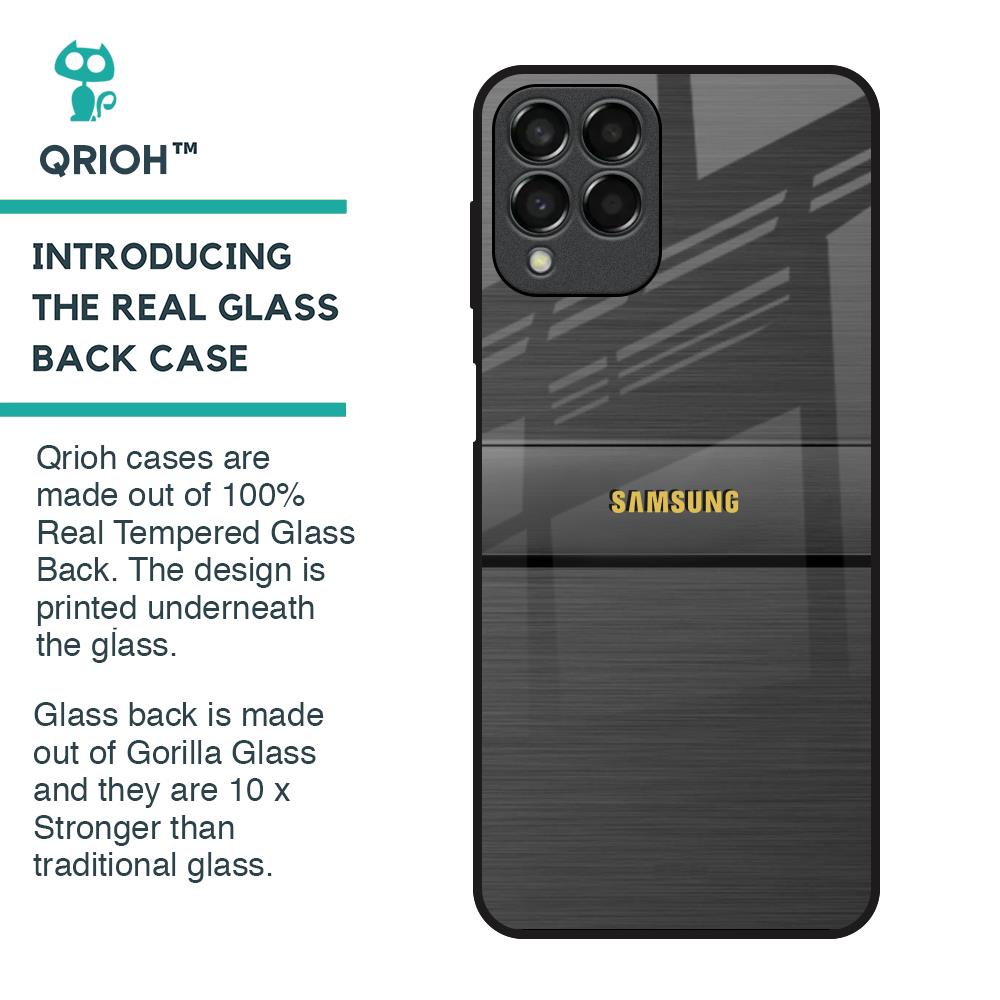 Grey Metallic Glass Case For Samsung Galaxy M33 5G
