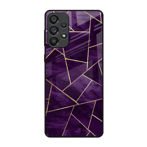 Geometric Purple Samsung Galaxy A73 5G Glass Back Cover Online