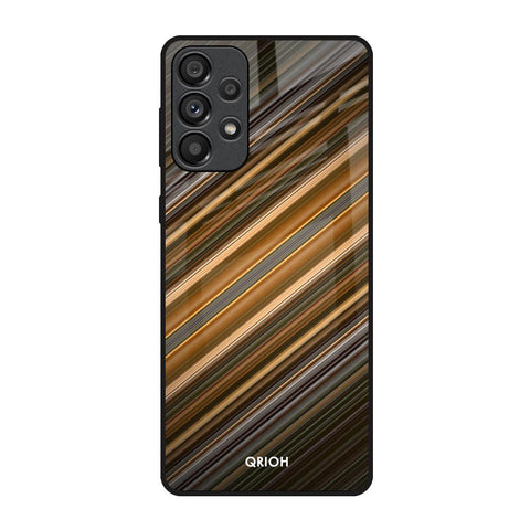 Diagonal Slash Pattern Samsung Galaxy A73 5G Glass Back Cover Online