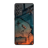 Geographical Map Samsung Galaxy A73 5G Glass Back Cover Online