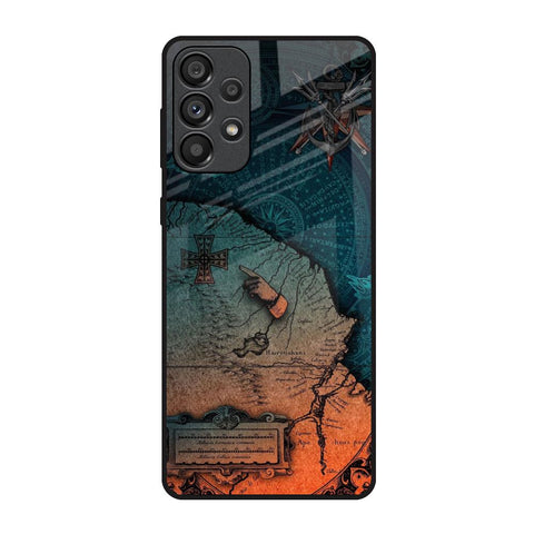 Geographical Map Samsung Galaxy A73 5G Glass Back Cover Online