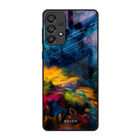 Multicolor Oil Painting Samsung Galaxy A73 5G Glass Back Cover Online