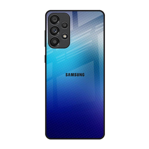 Blue Rhombus Pattern Samsung Galaxy A73 5G Glass Back Cover Online
