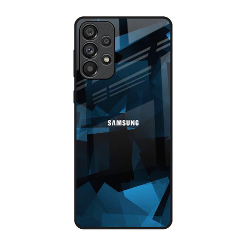 Polygonal Blue Box Samsung Galaxy A73 5G Glass Back Cover Online