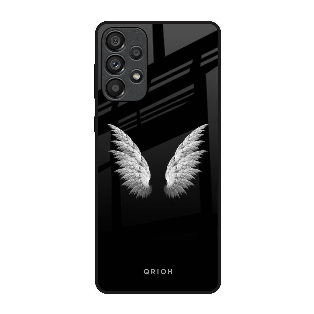 White Angel Wings Samsung Galaxy A33 5G Glass Back Cover Online