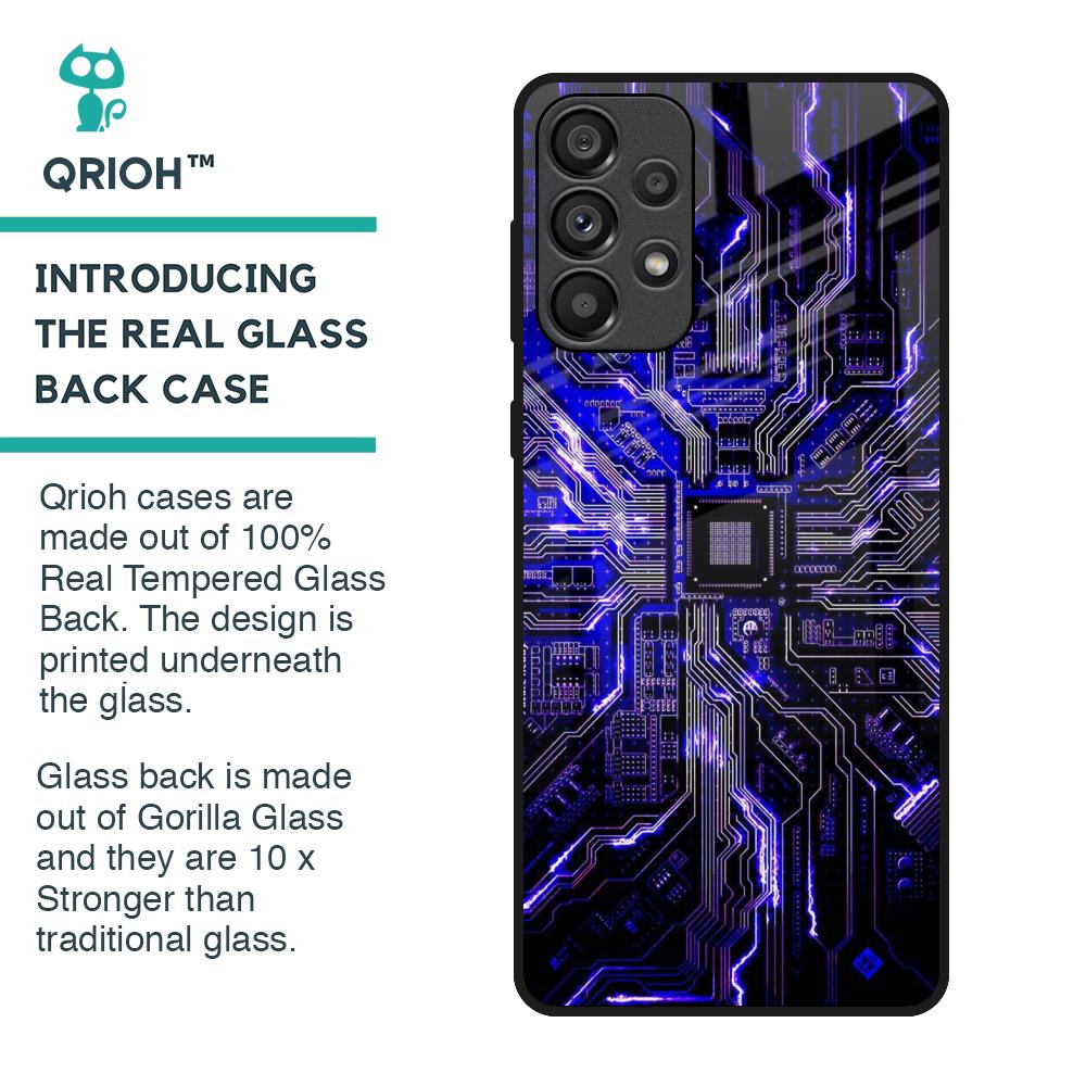 Techno Color Pattern Glass Case For Samsung Galaxy A33 5G