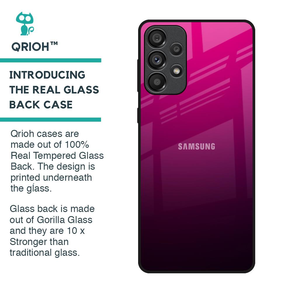 Purple Ombre Pattern Glass Case for Samsung Galaxy A33 5G