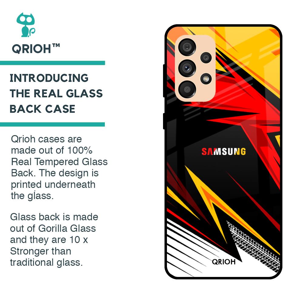 Race Jersey Pattern Glass Case For Samsung Galaxy A33 5G