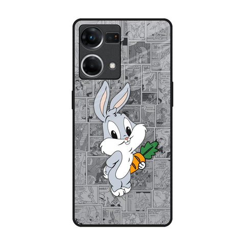 Cute Baby Bunny OPPO F21 Pro Glass Back Cover Online