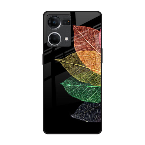 Colorful Leaves OPPO F21 Pro Glass Back Cover Online