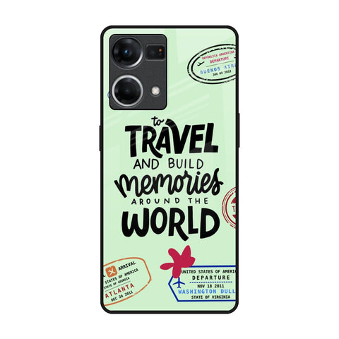 Travel Stamps OPPO F21 Pro Glass Back Cover Online