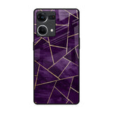 Geometric Purple OPPO F21 Pro Glass Back Cover Online