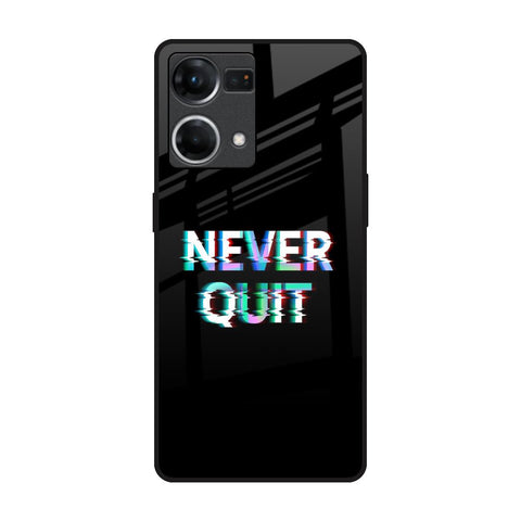Never Quit OPPO F21 Pro Glass Back Cover Online