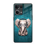Adorable Baby Elephant OPPO F21 Pro Glass Back Cover Online