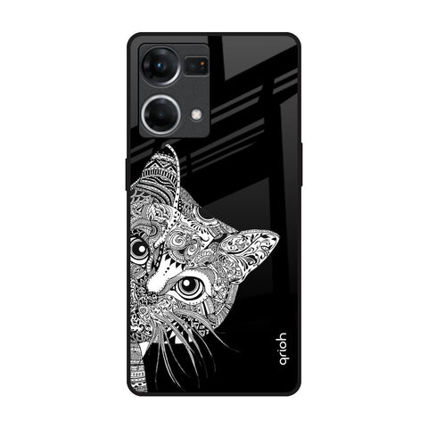 Kitten Mandala OPPO F21 Pro Glass Back Cover Online