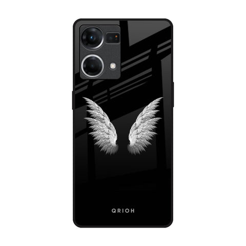 White Angel Wings OPPO F21 Pro Glass Back Cover Online