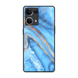 Vibrant Blue Marble OPPO F21 Pro Glass Back Cover Online