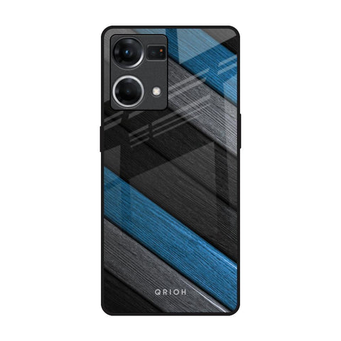 Multicolor Wooden Effect OPPO F21 Pro Glass Back Cover Online