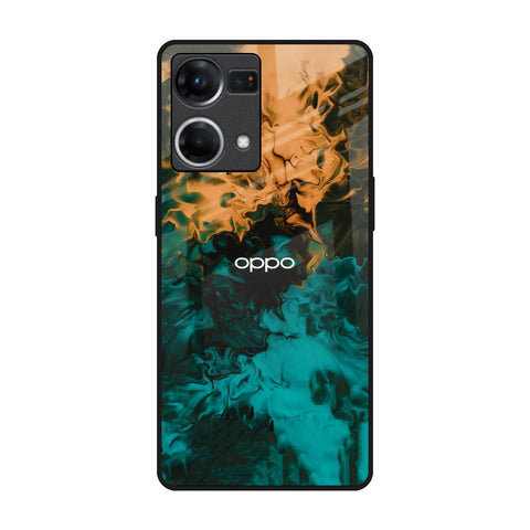 Watercolor Wave OPPO F21 Pro Glass Back Cover Online