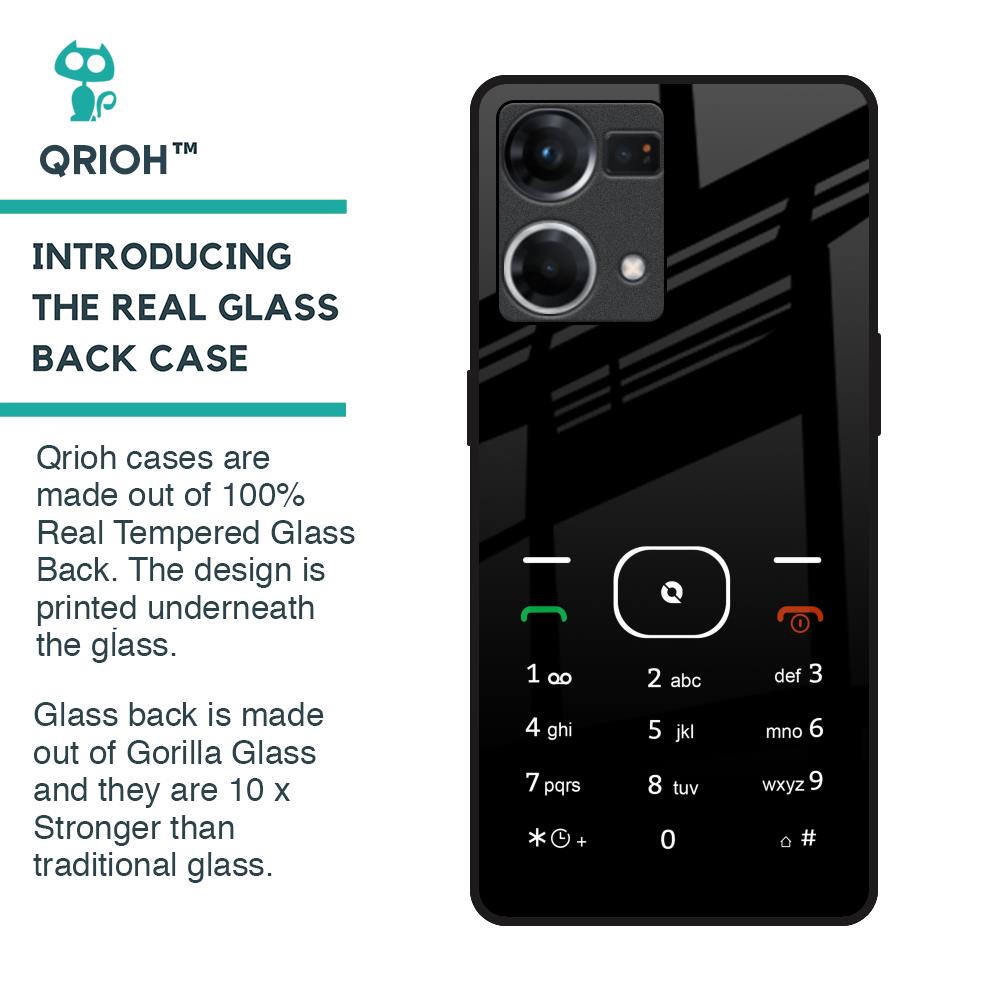 Classic Keypad Pattern Glass Case for OPPO F21 Pro