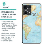Travel Map Glass Case for OPPO F21 Pro