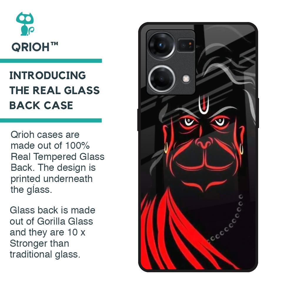Lord Hanuman Glass Case For OPPO F21 Pro