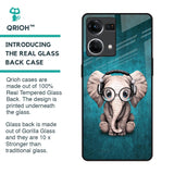 Adorable Baby Elephant Glass Case For OPPO F21 Pro