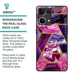 Electroplated Geometric Marble Glass Case for OPPO F21 Pro