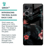 Tropical Art Flower Glass Case for OPPO F21 Pro