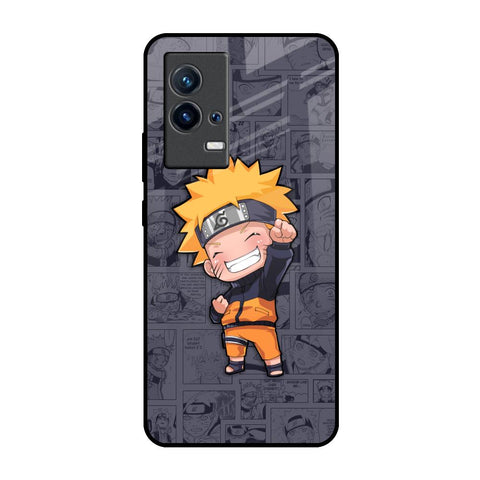 Orange Chubby IQOO 9 5G Glass Back Cover Online