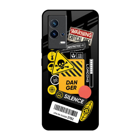 Danger Signs IQOO 9 5G Glass Back Cover Online