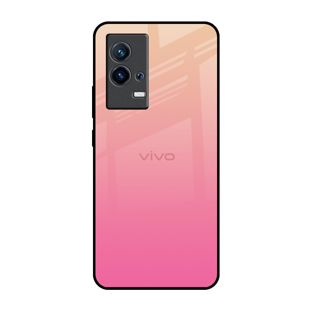 Pastel Pink Gradient IQOO 9 5G Glass Back Cover Online