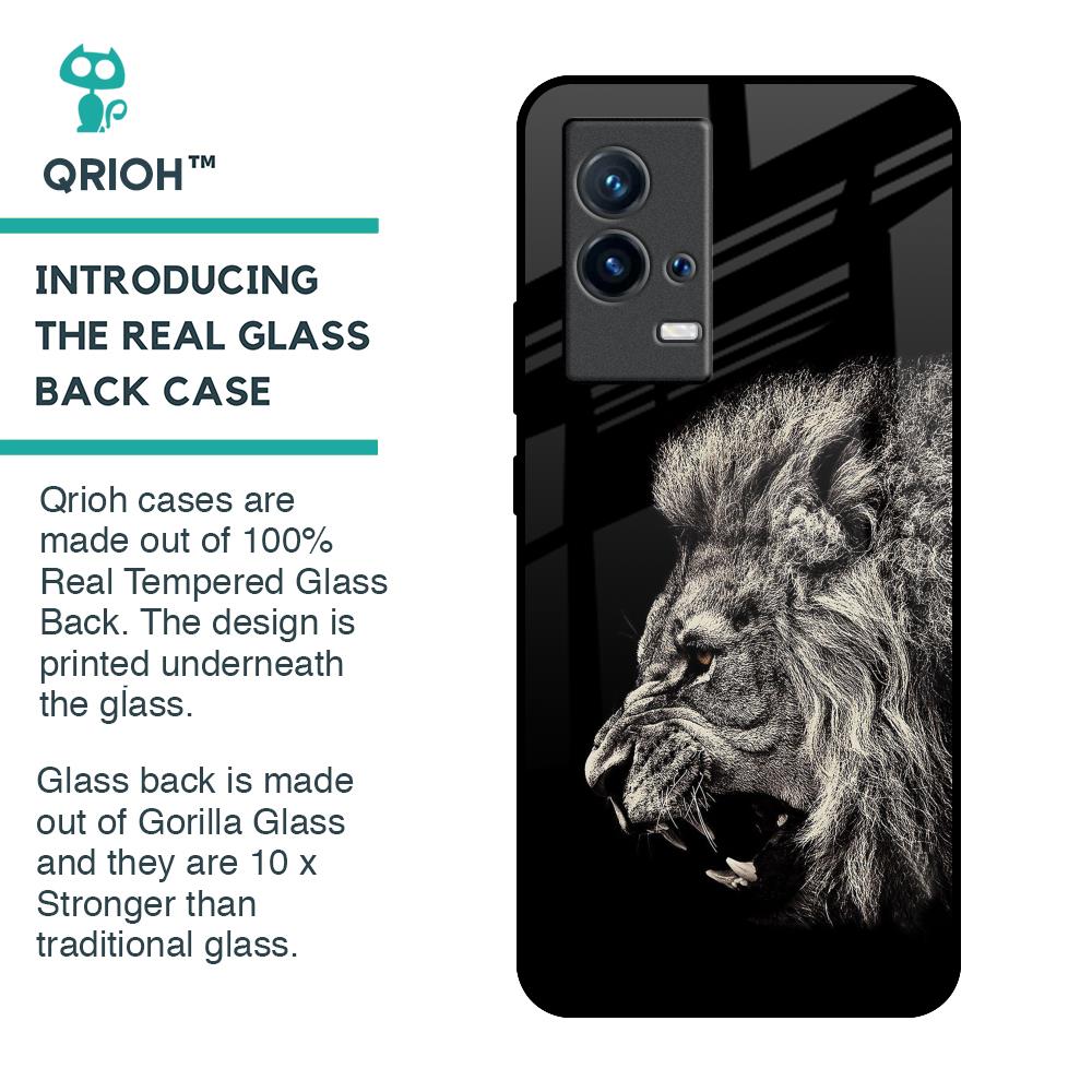 Brave Lion Glass Case for IQOO 9 5G