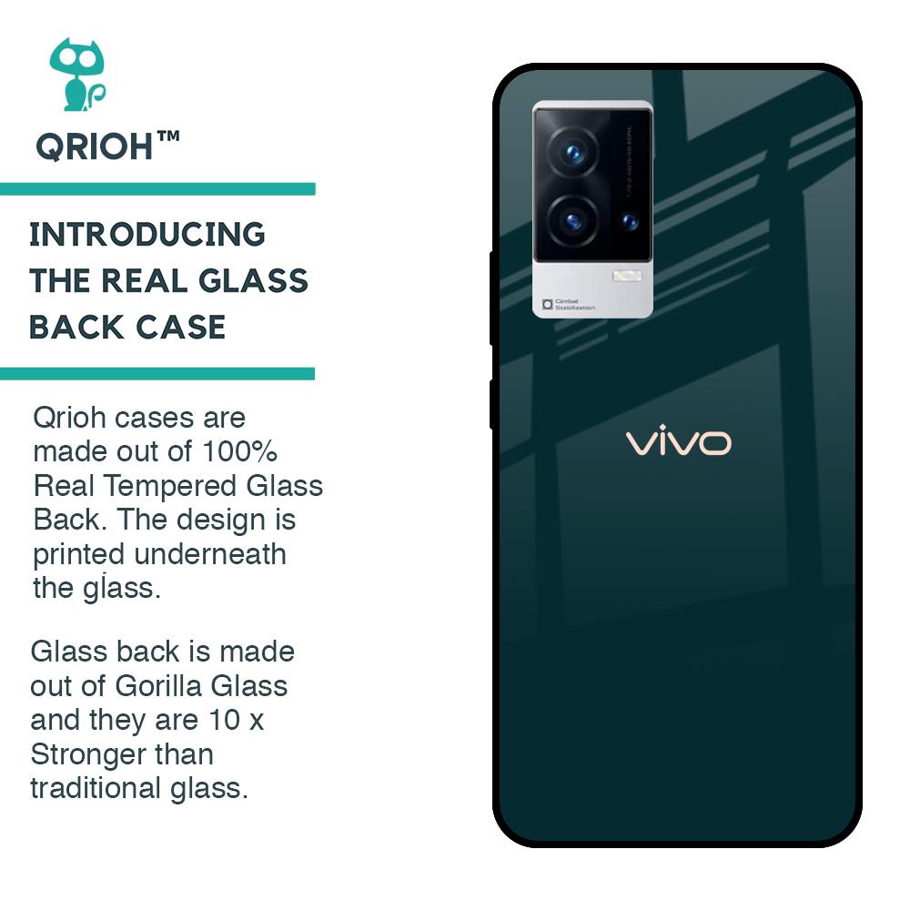 Hunter Green Glass Case For IQOO 9 5G