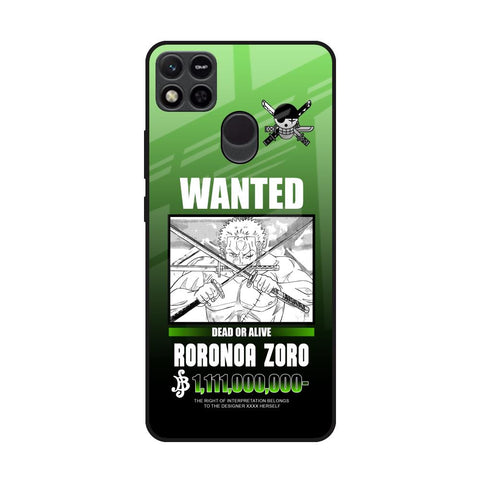 Zoro Wanted Redmi 10A Glass Back Cover Online