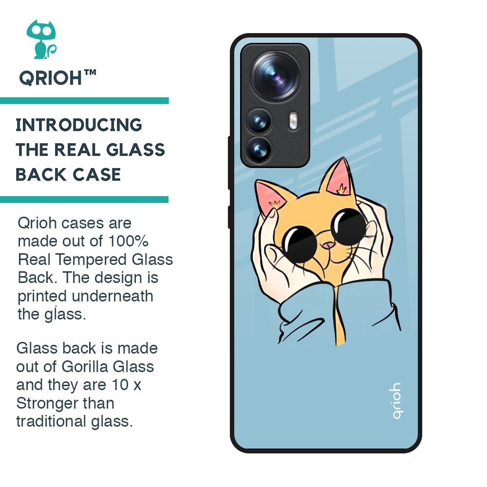Adorable Cute Kitty Glass Case For Mi 12 Pro 5G