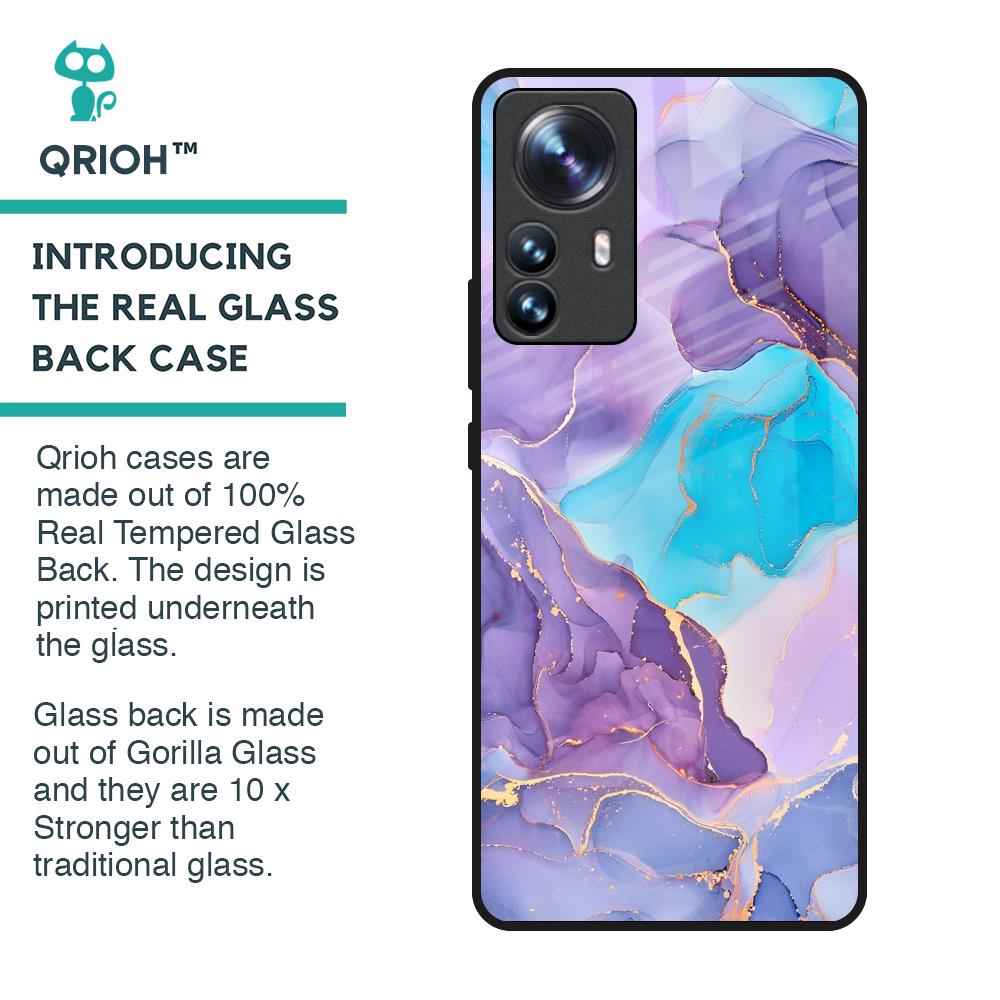 Alcohol ink Marble Glass Case for Mi 12 Pro 5G
