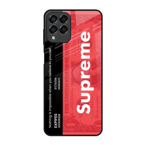 Supreme Ticket Samsung Galaxy M53 5G Glass Back Cover Online