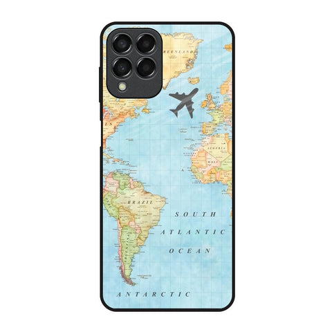 Travel Map Samsung Galaxy M53 5G Glass Back Cover Online