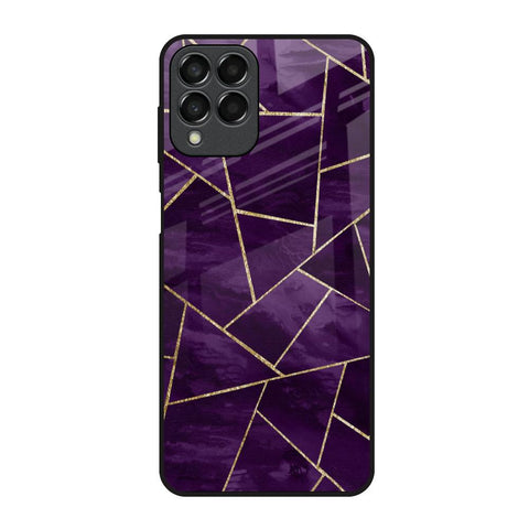 Geometric Purple Samsung Galaxy M53 5G Glass Back Cover Online