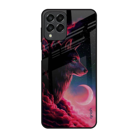 Moon Wolf Samsung Galaxy M53 5G Glass Back Cover Online