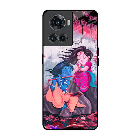 Radha Krishna Art OnePlus 10R 5G Glass Back Cover Online