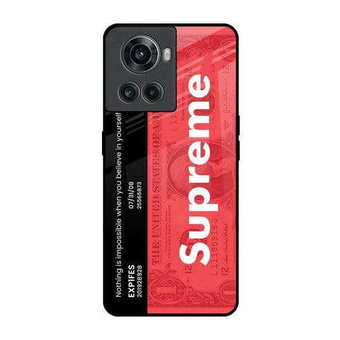 Supreme Ticket OnePlus 10R 5G Glass Back Cover Online