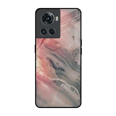 Pink And Grey Marble OnePlus 10R 5G Glass Back Cover Online